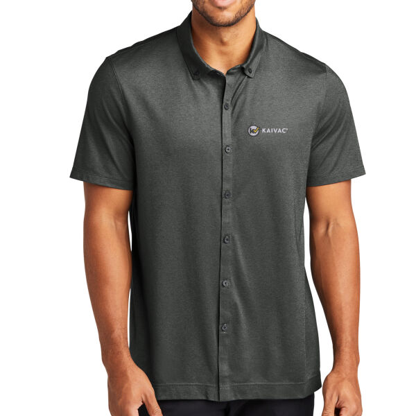 Embroidered Kaivac - Stretch Pique Full Button Polo Thumbnail