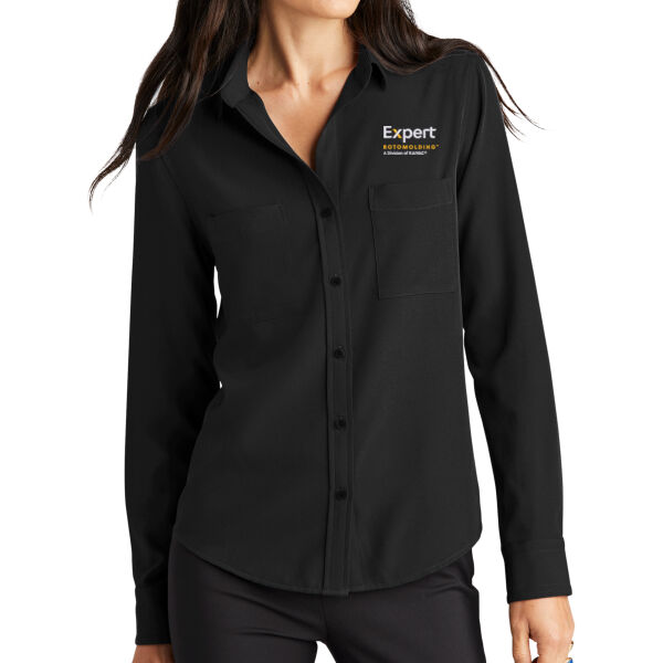 Embroidered Expert Rotomolding - Women's Stretch Crepe Long Sleeve Camp Thumbnail