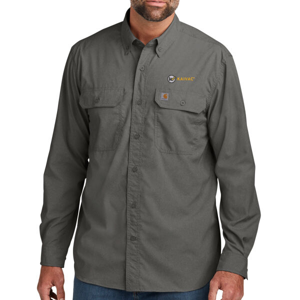Embroidered Kaivac - Force ® Solid Long Sleeve Shirt Thumbnail