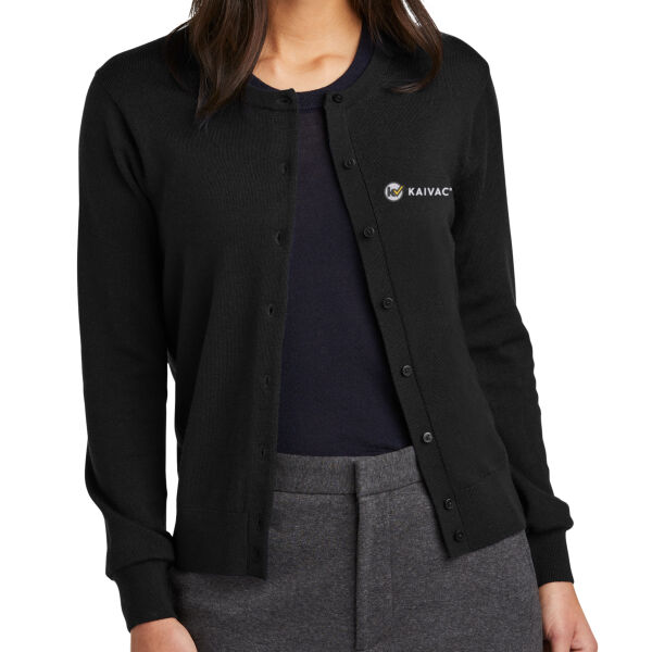 Embroidered Kaivac - Women's Washable Merino Cardigan Sweater Thumbnail